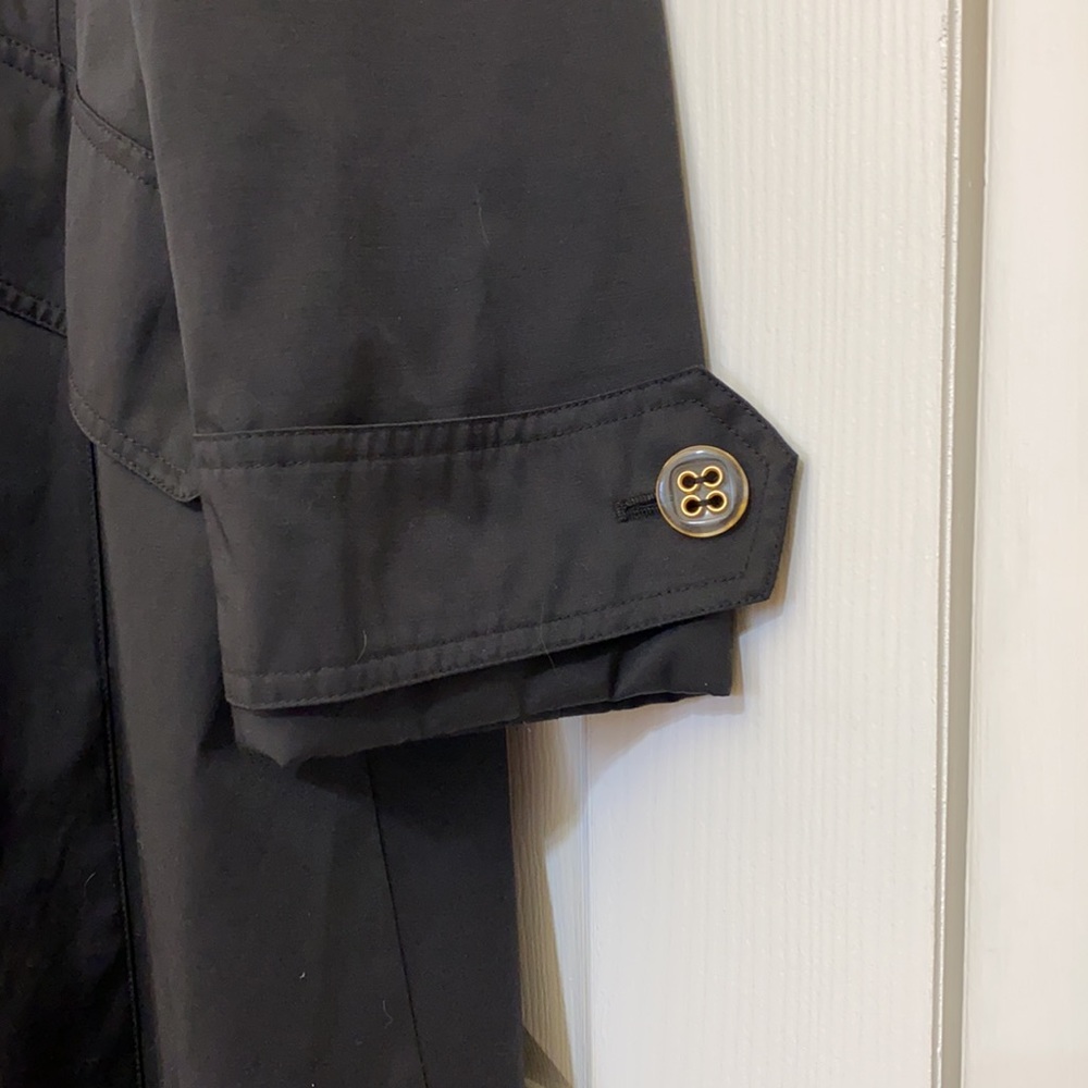 Larry Levine Button Down Black Mid Length Rain/Tr… - image 6